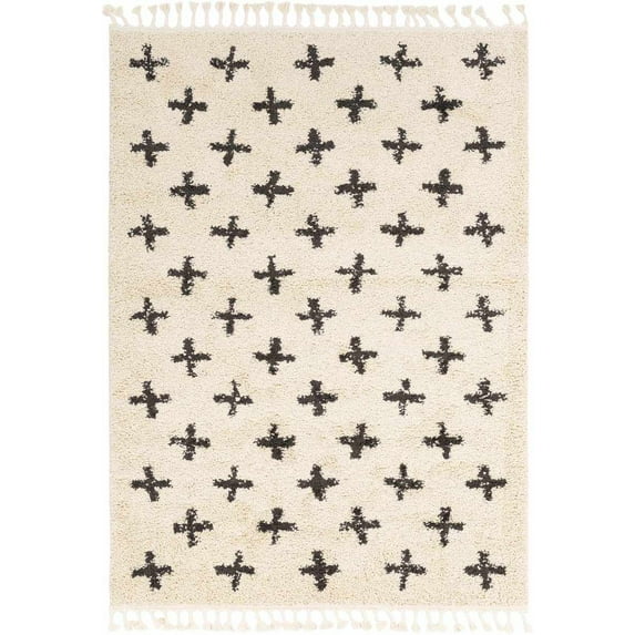 Mark&Day Area Rugs, 2x3 Tacozijl Global Ivory/Gray Area Rug, Grey Beige Carpet for Living Room, Bedroom or Kitchen (2' x 2'11")