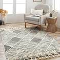 thumbnail image 1 of Mark&Day Wool Rugs, 2x3 Udall Global Black Area Rug, Black Beige Carpet for Living Room, Bedroom or Kitchen (2' x 3'), 1 of 1