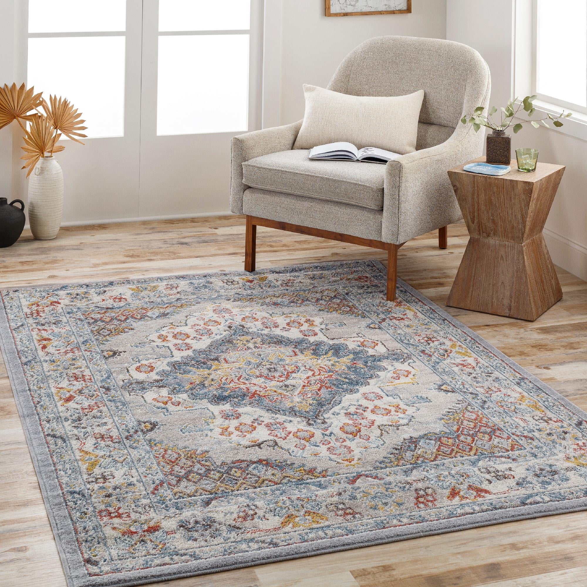 Var Hand-knotted Gray Synthetic Fur Area Rug 2' x 3'