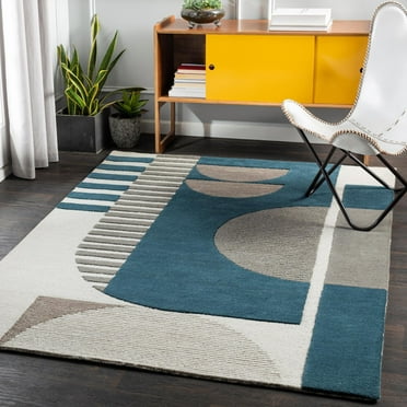 Mark&Day Area Rugs, 2x3 Vinkebrug Modern Teal Area Rug (2' x 3')