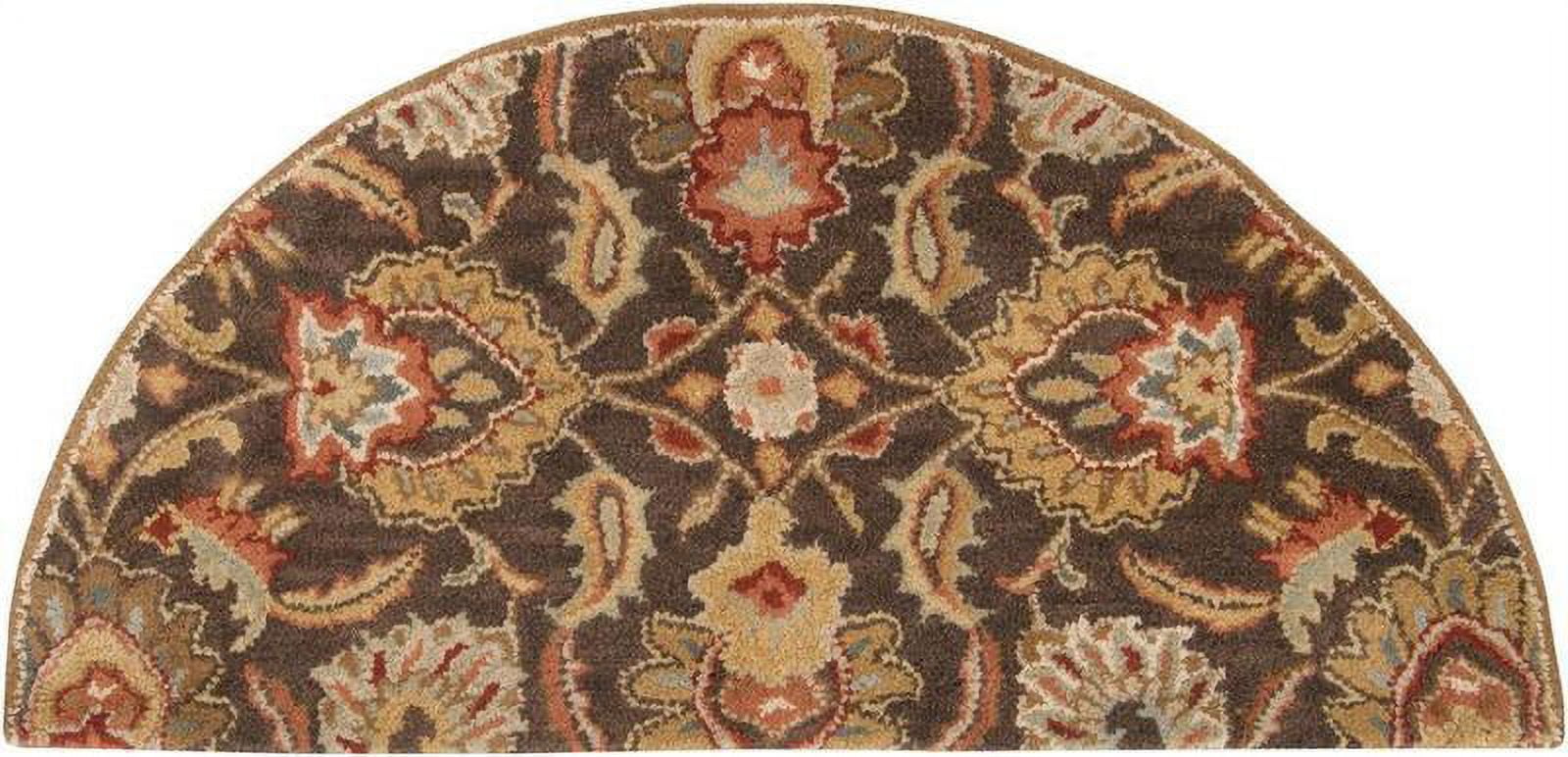 Handmade Gray and Brown Wool Hearth Area Rug