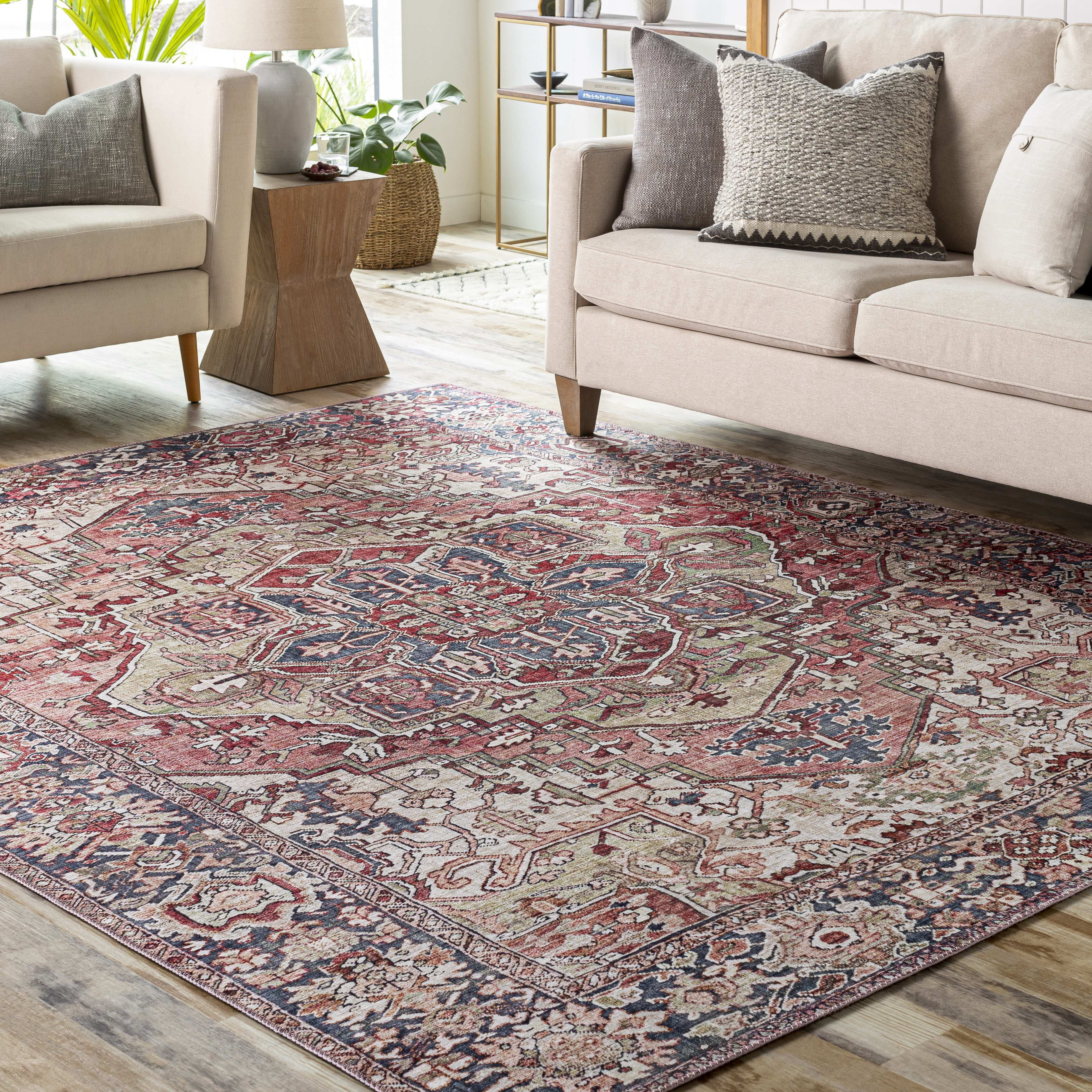 Mark&Day Area Rugs, 2x4 Manche Traditional Burgundy Area Rug (2'3