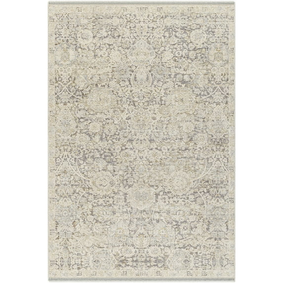 Mark&Day Area Rugs, 2x4 Miquel Traditional Medium Gray/Beige Area Rug, Grey Beige Brown Carpet for Living Room, Bedroom or Kitchen (2'4" x 3'9")