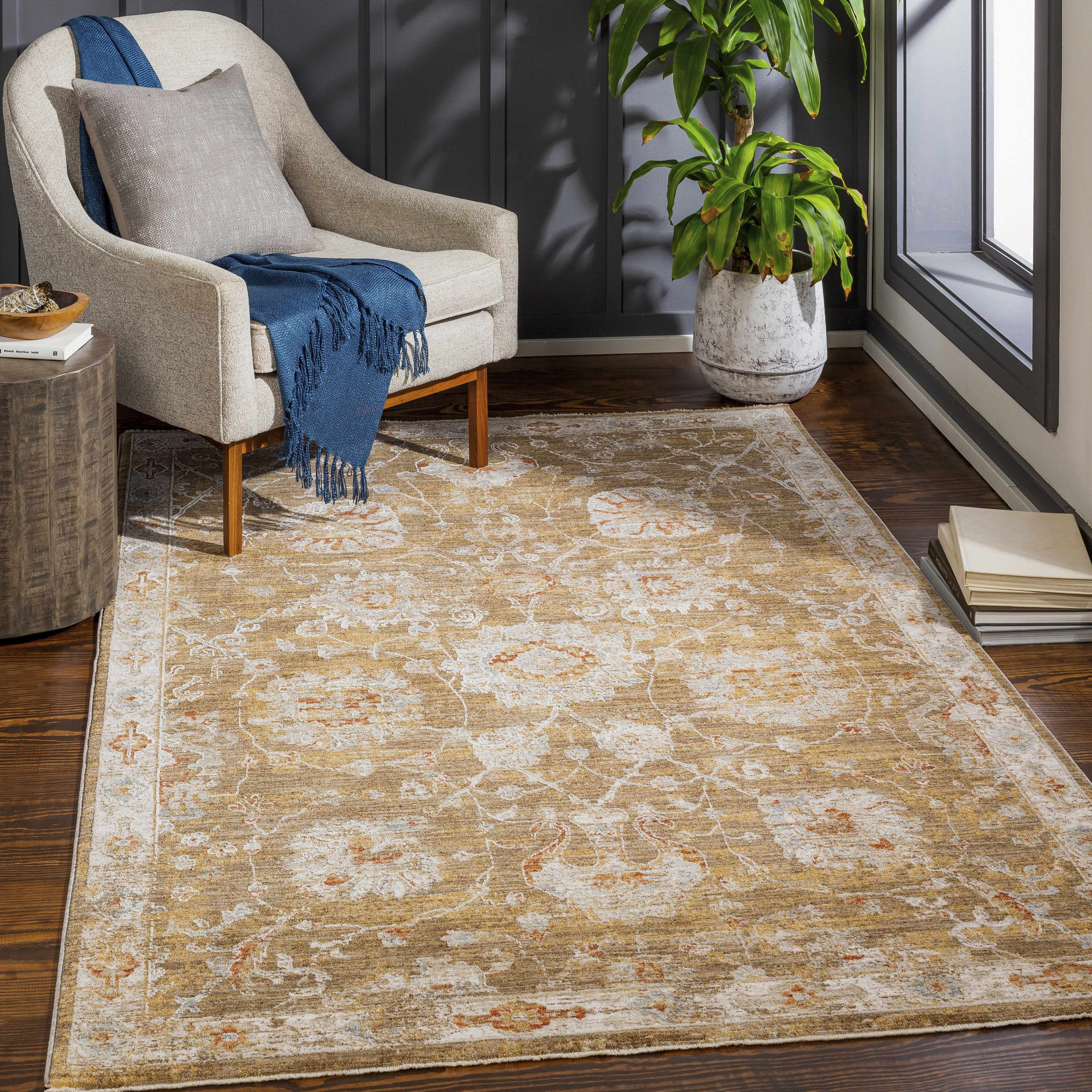 Mark&Day Area Rugs, 2x4 Schoorl Traditional Olive Area Rug (2'7