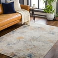 thumbnail image 1 of Mark&Day Area Rugs, 3x5 Wood Dale Modern Beige Marble Area Rug, Blue Beige Orange Carpet for Living Room, Bedroom or Kitchen (2'7" x 4'11"), 1 of 7