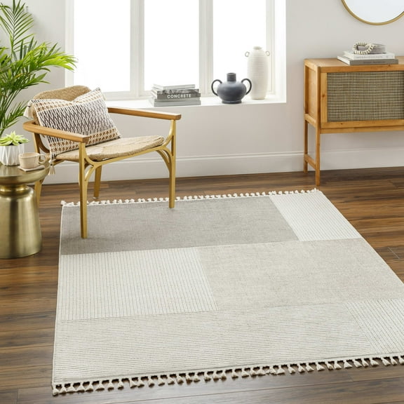 Mark&Day Area Rugs, 3x7 Abena Modern Ivory/Dark Brown Runner Area Rug, Ivory Brown Beige Carpet for Hallway, Kitchen, Bedroom or Living Room (2'7" x 7'3" Runner)