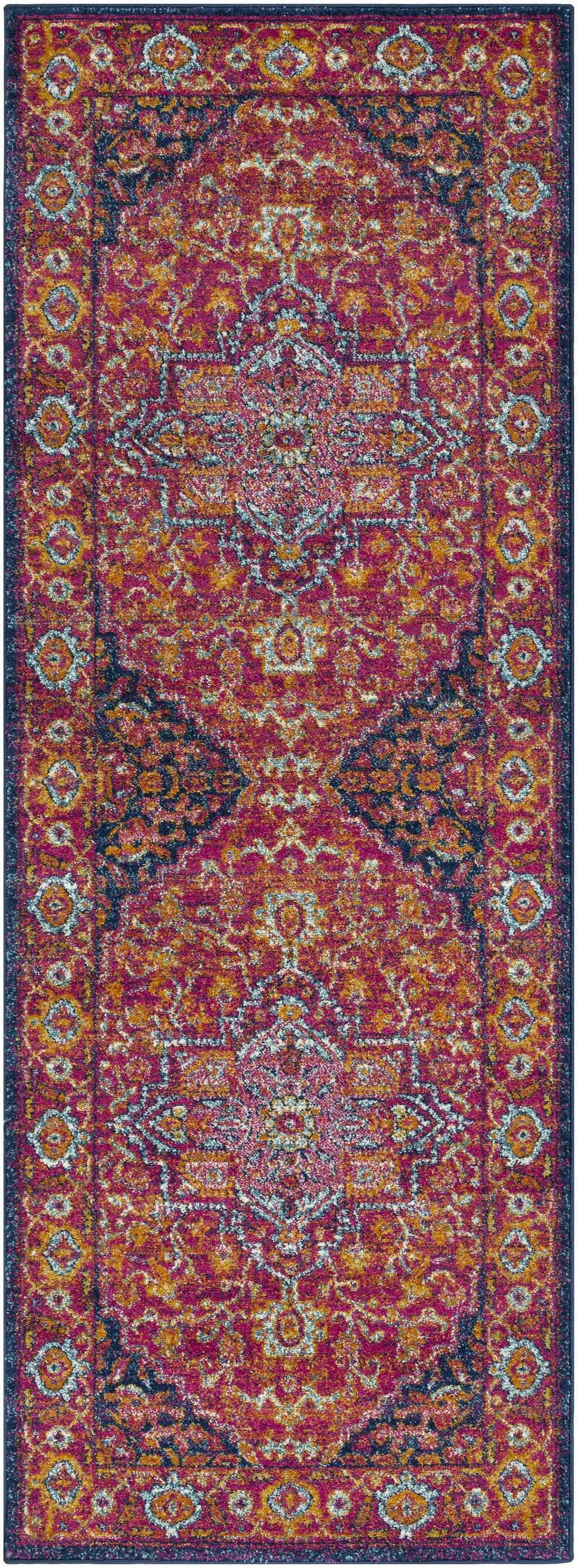 Mark&Day Area Rugs, 3x7 Aquaforte Traditional Garnet Runner Area Rug ...