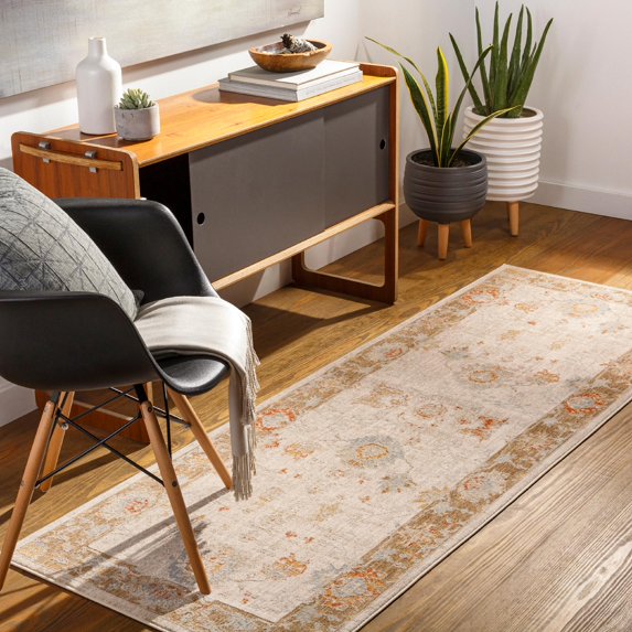 Mark&Day Area Rugs, 2x7 Cerro Gordo Traditional Olive Runner Area Rug (2'7" x 7'3")