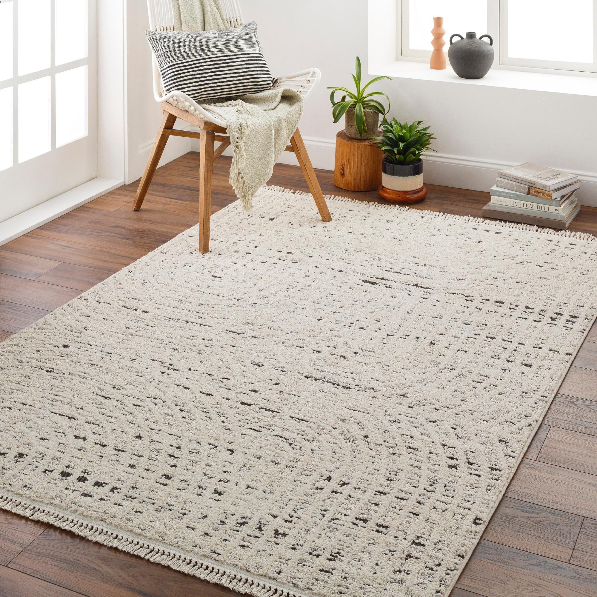 Mark&Day Area Rugs, 3x7 Cloverport Modern Ivory Runner Area Rug, Ivory ...