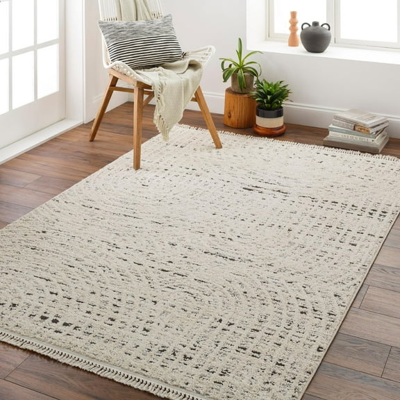 Mark&Day Area Rugs, 3x7 Cloverport Modern Ivory Runner Area Rug, Ivory Grey Carpet for Hallway, Kitchen, Bedroom or Living Room (2'7" x 7'3" Runner)