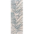 thumbnail image 1 of Mark&Day Area Rugs, 3x7 La Grange Modern Shag Aqua Runner Area Rug, Blue Grey Beige Carpet for Hallway, Kitchen, Bedroom or Living Room (2'7" x 7'3" Runner), 1 of 6