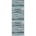 thumbnail image 1 of Mark&Day Area Rugs, 3x7 Montauban Modern Aqua Runner Area Rug, Blue White Carpet for Hallway, Kitchen, Bedroom or Living Room (2'7" x 7'3" Runner), 1 of 7