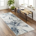 thumbnail image 1 of Mark&Day Area Rugs, 3x7 Moorsel Modern Dark Blue Runner Area Rug, Blue Grey Beige Carpet for Hallway, Kitchen, Bedroom or Living Room (2'7" x 7'3" Runner), 1 of 7
