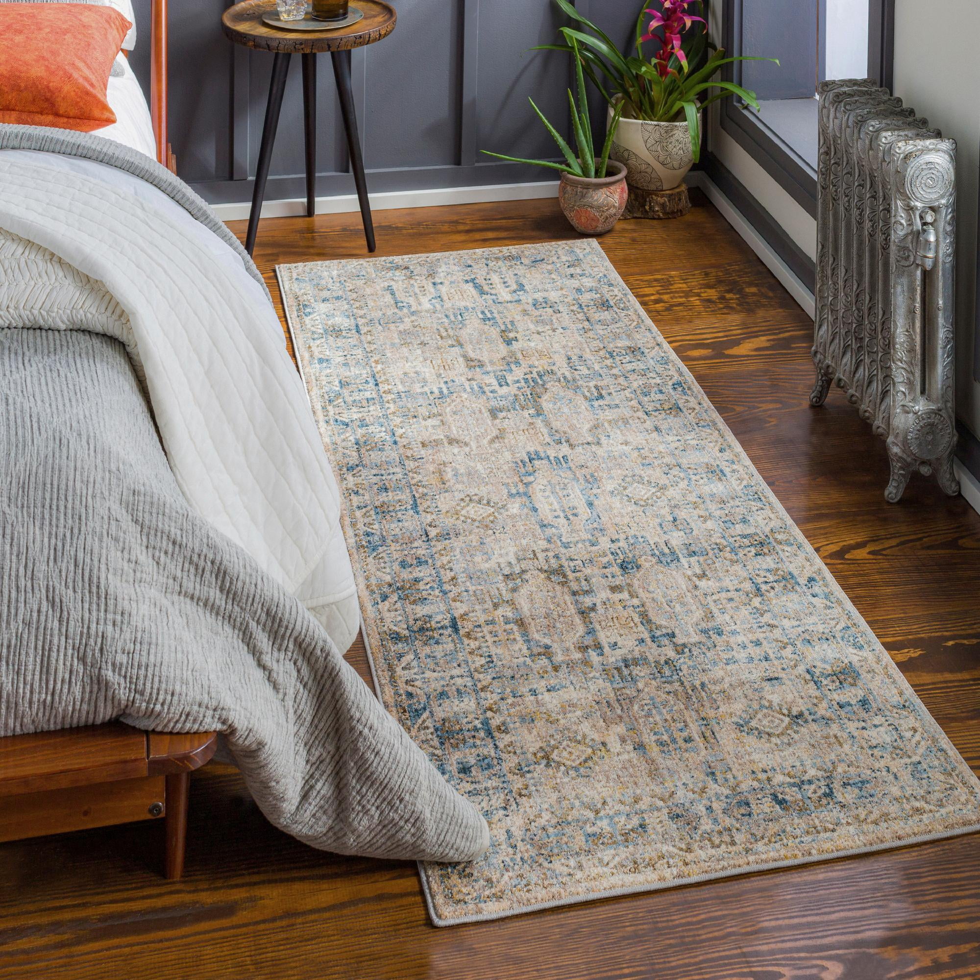 Mark&Day Area Rugs, 2x7 Rullen Traditional Dark Brown Runner Area Rug ...