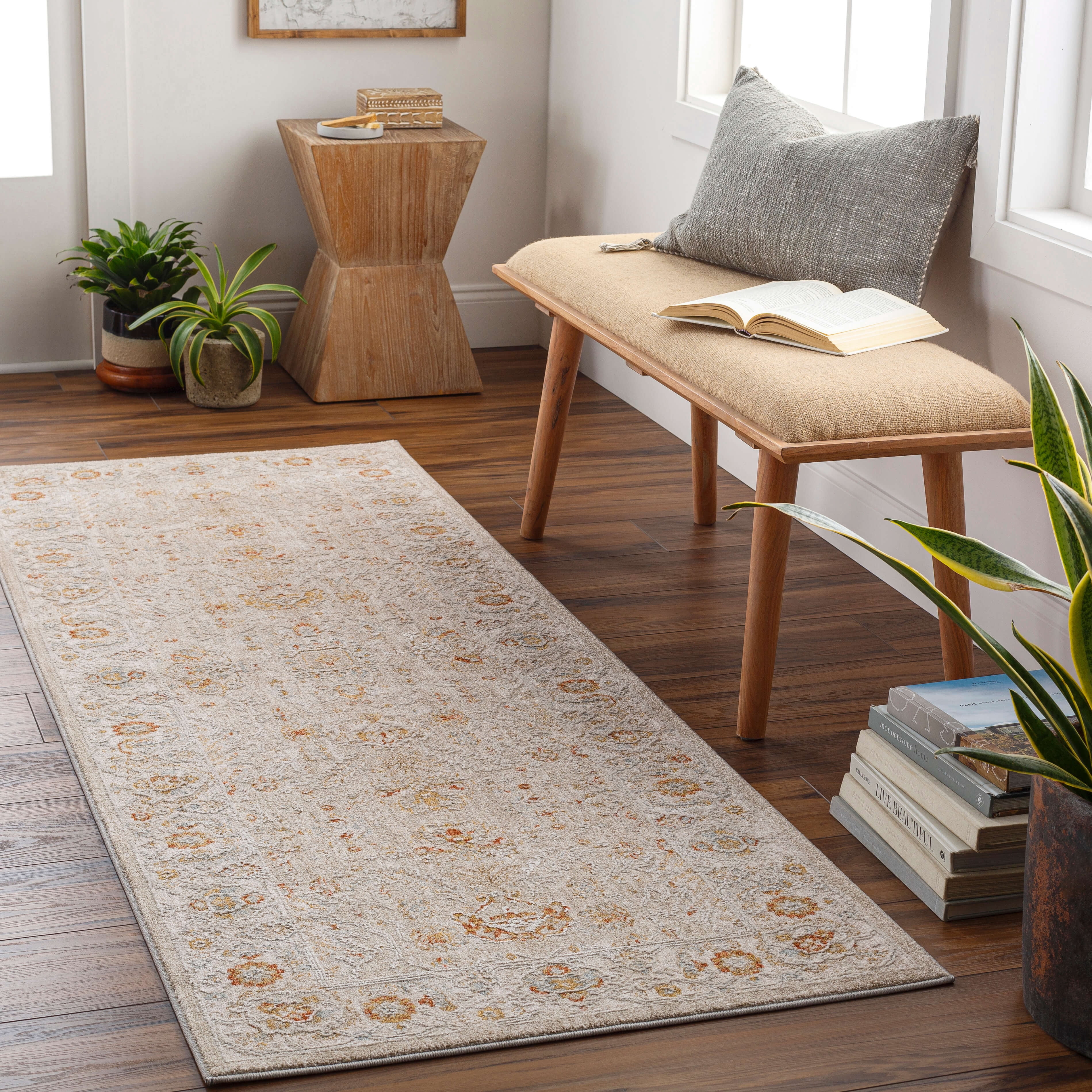 Mark&Day Area Rugs, 3x7 Schiphol Traditional Beige Runner Area Rug ...