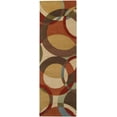 thumbnail image 1 of Mark&Day Wool Rugs, 2x8 Besancon Modern Tan Runner Area Rug, Brown Red Carpet for Hallway, Kitchen, Bedroom or Living Room (2'6" x 8' Runner), 1 of 3