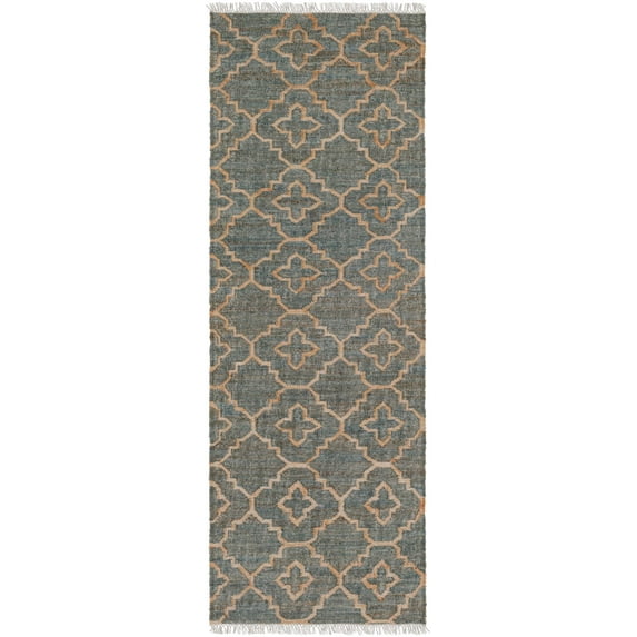 Mark&Day Jute Rugs, 2x8 Como Cottage Medium Gray Runner Area Rug, Grey Green Beige Carpet for Hallway, Kitchen, Bedroom or Living Room (2'6" x 8' Runner)