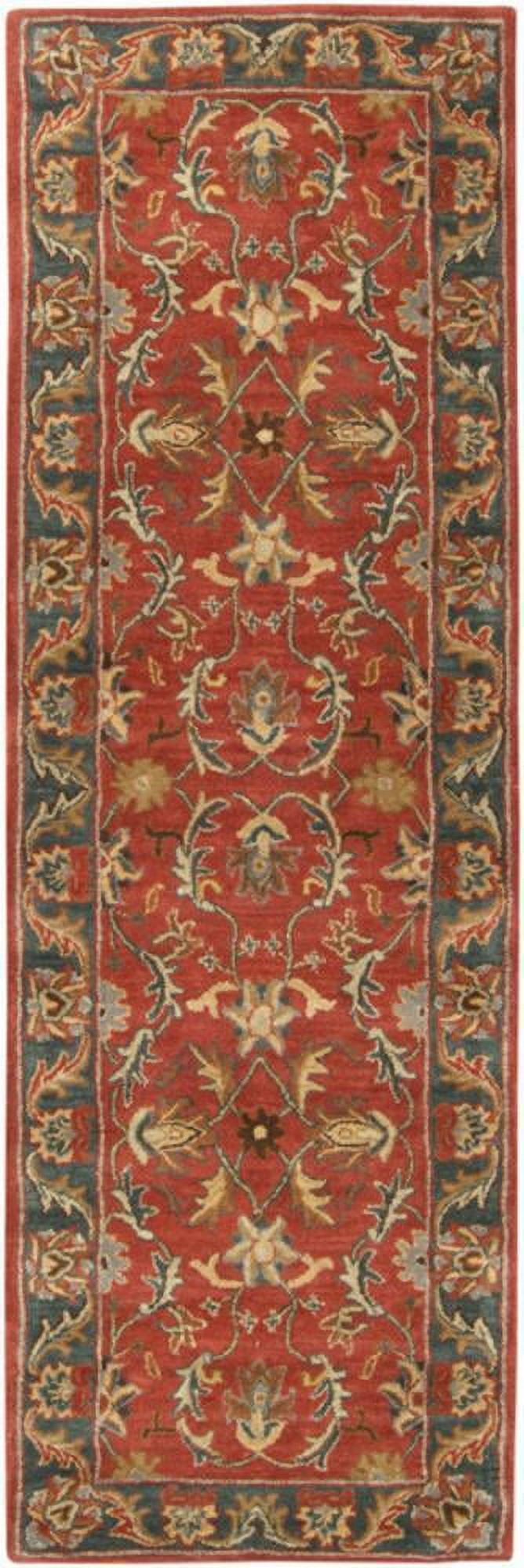 Daysland Rust Red Wool Tufted Runner Rug 2'6" x 8'