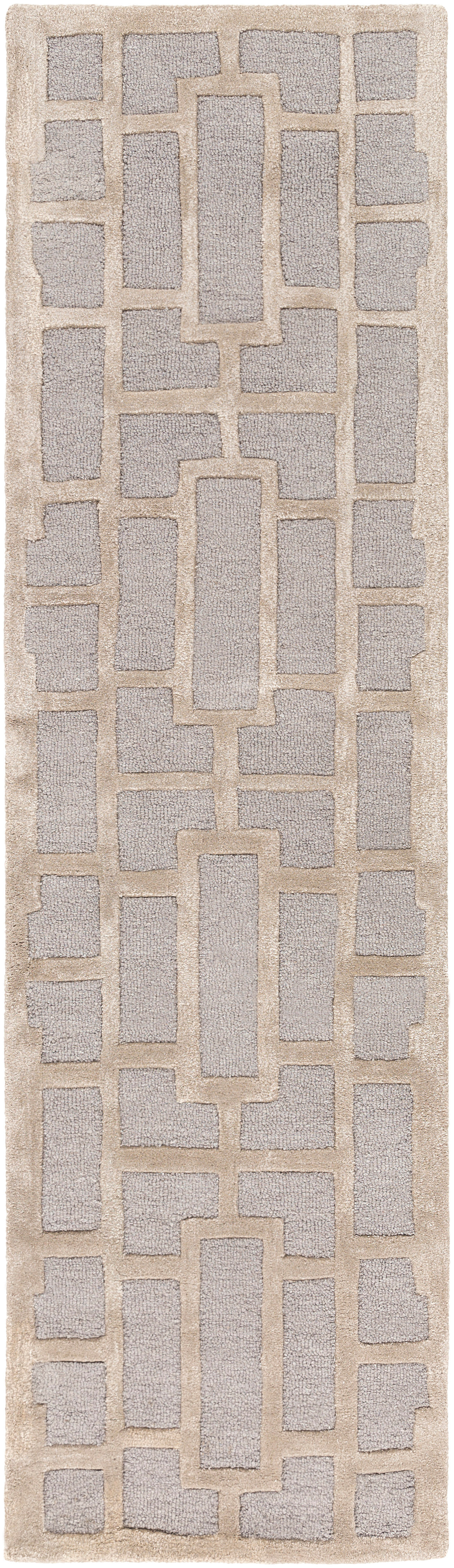Mark&Day Area Rugs, 2x8 Grosseto Modern Light Gray Runner Area Rug (2'3 ...