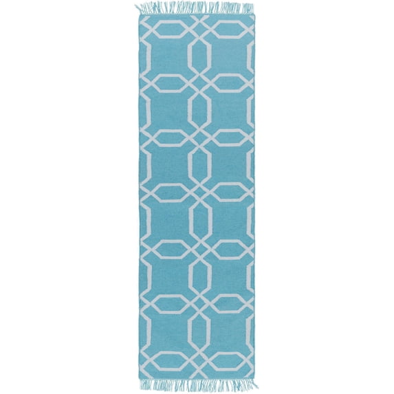 Mark&Day Area Rugs, 2x8 Knoxville Modern Blue Runner Area Rug, Blue Grey Carpet for Hallway, Kitchen, Bedroom or Living Room (2'6" x 8' Runner)