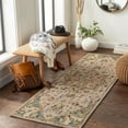 thumbnail image 1 of Mark&Day Wool Rugs, 2x8 Kraloo Traditional Clay Runner Area Rug, Blue Brown Cream Carpet for Hallway, Kitchen, Bedroom or Living Room (2'6" x 8' Runner), 1 of 5