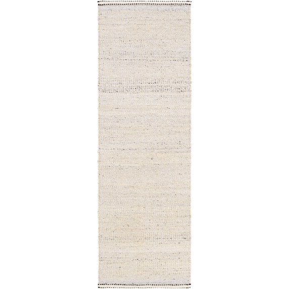 Mark&Day Wool Rugs, 2x8 Mount Clare Cottage Cream Runner Area Rug, Black Charcoal Light Gray Carpet for Hallway, Kitchen, Bedroom or Living Room (2'6" x 8' Runner)