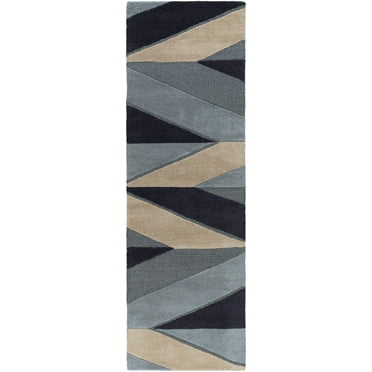 Mark&Day Area Rugs, 2x8 Neerloon Modern Charcoal Runner Area Rug (2'6" x 8')