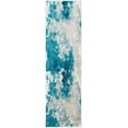 thumbnail image 1 of Mark&Day Area Rugs, 2x8 Perpignan Modern Aqua Runner Area Rug, Blue Taupe Cream Carpet for Hallway, Kitchen, Bedroom or Living Room (2'2" x 7'7" Runner), 1 of 7