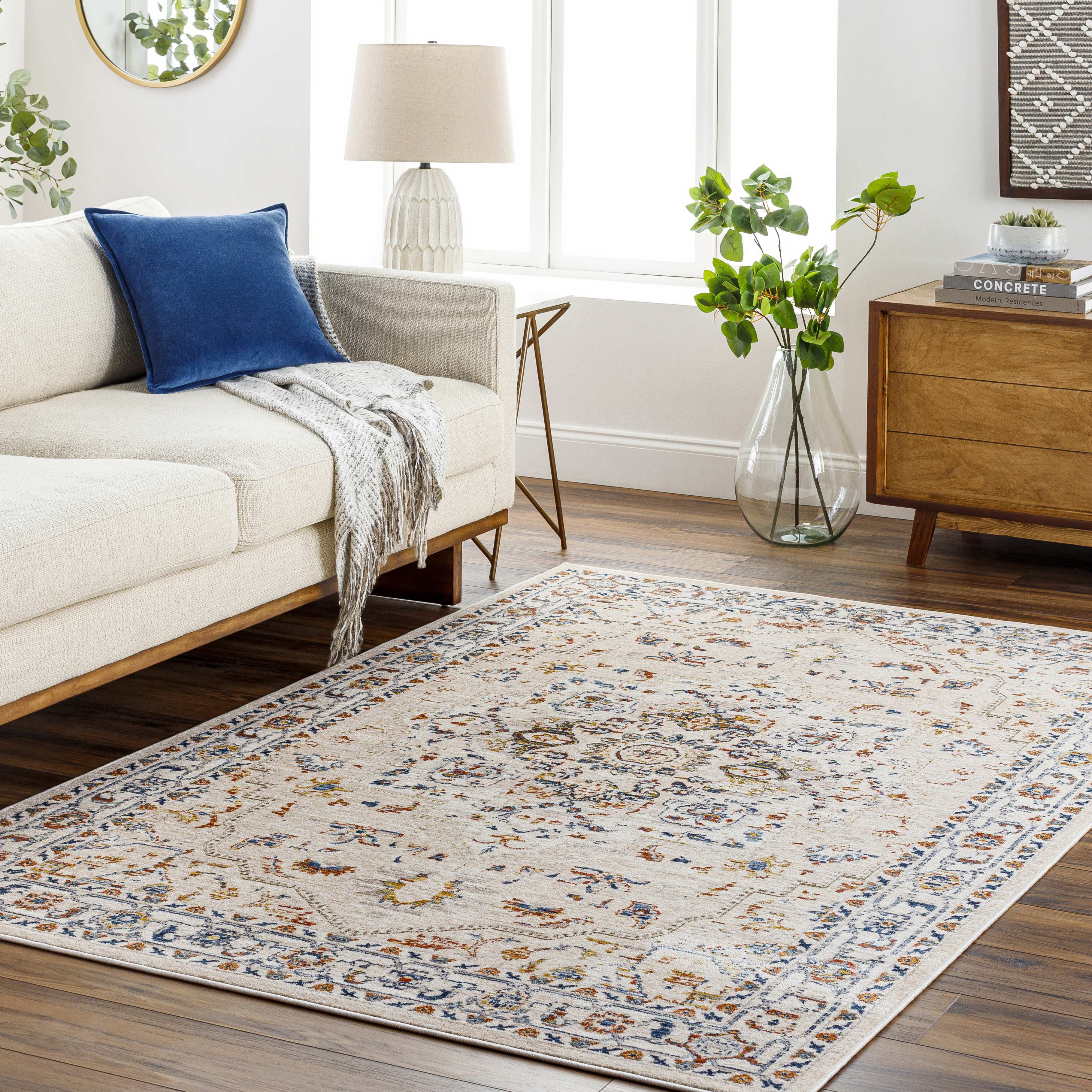 Mark&Day Area Rugs, 2x9 Asbury Traditional Light Orange Runner Area Rug ...