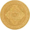thumbnail image 1 of Mark&Day Wool Rugs, 3ft Round Chatou Traditional Mustard Area Rug, Yellow Carpet for Living Room, Bedroom or Kitchen (3'6" Round), 1 of 7
