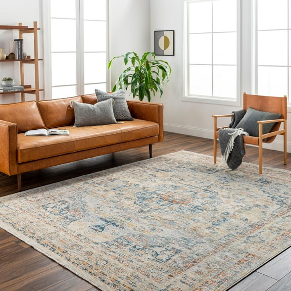 Mark&Day Area Rugs, 3x12 Barnard Traditional Cream Runner Area Rug, Beige Blue Orange Carpet for Hallway, Kitchen, Bedroom or Living Room (2'10" x 11'11" Runner)