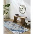 thumbnail image 1 of Mark&Day Area Rugs, 3x12 Brongerga Traditional Blue Runner Area Rug, Blue Beige Grey Carpet for Hallway, Kitchen, Bedroom or Living Room (2'7" x 12' Runner), 1 of 7
