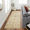 thumbnail image 1 of Mark&Day Wool Rugs, 3x12 Ness Traditional Beige Runner Area Rug, Beige Green Grey Carpet for Hallway, Kitchen, Bedroom or Living Room (3' x 12' Runner), 1 of 6