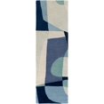 thumbnail image 1 of Mark&Day Wool Rugs, 3x12 Orleans Modern Navy Runner Area Rug, Grey Blue Cream Carpet for Hallway, Kitchen, Bedroom or Living Room (3' x 12' Runner), 1 of 8