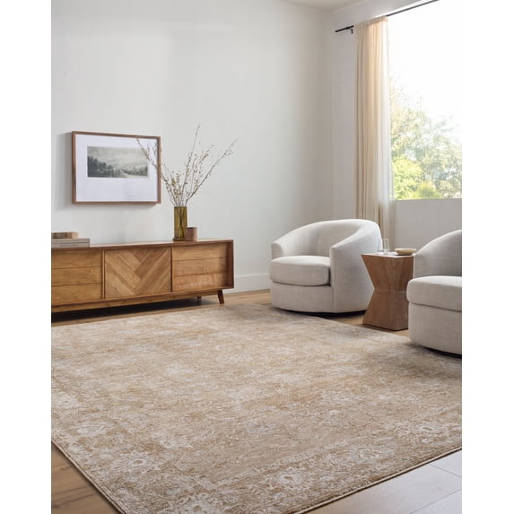 Mark&Day Area Rugs, 3x7 Pennie Traditional Light Brown Runner Area Rug, Cream Tan Light Olive Carpet for Hallway, Kitchen, Bedroom or Living Room (2'7" x 7'3" Runner)