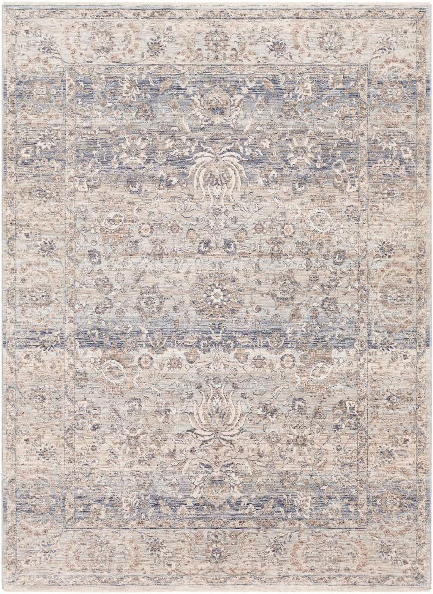 Mark&Day Area Rugs, 3x5 Grasse Traditional Navy Area Rug, Blue White ...