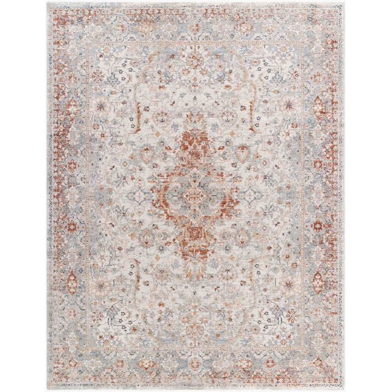 Mark&Day Area Rugs, 3x7 Cha Traditional Cream Runner Area Rug, Cream Beige Blue Carpet for Hallway, Kitchen, Bedroom or Living Room (2'7" x 7'3" Runner)