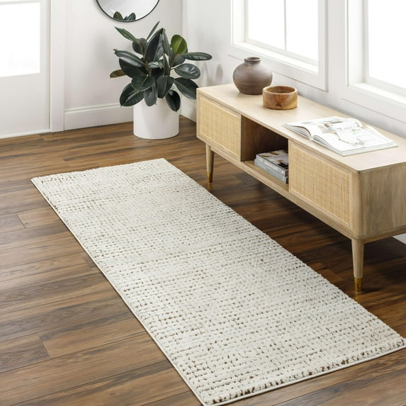 Mark&Day Area Rugs, 3x7 Lajoy Modern Ivory/Brown Runner Area Rug, Brown Ivory Carpet for Hallway, Kitchen, Bedroom or Living Room (2'8" x 7'3" Runner)