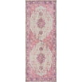thumbnail image 1 of Mark&Day Area Rugs, 3x8 Everly Traditional Bright Pink Runner Area Rug, Pink Carpet for Hallway, Kitchen, Bedroom or Living Room (3'2" x 8'2" Runner), 1 of 7