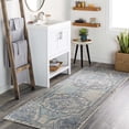 thumbnail image 1 of Mark&Day Area Rugs, 3x8 Henry Traditional Teal Runner Area Rug, Blue Beige Grey Carpet for Hallway, Kitchen, Bedroom or Living Room (2'11" x 7'10" Runner), 1 of 8