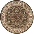 thumbnail image 1 of Mark&Day Wool Rugs, 4ft Round Cochrane Traditional Dark Brown Area Rug, Brown Green Red Carpet for Living Room, Bedroom or Kitchen (4' Round), 1 of 4