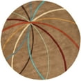 thumbnail image 1 of Mark&Day Wool Rugs, 4ft Round Falher Modern Tan Area Rug, Brown Carpet for Living Room, Bedroom or Kitchen (4' Round), 1 of 4
