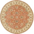 thumbnail image 1 of Mark&Day Wool Rugs, 4ft Round Paris Traditional Burnt Orange Area Rug, Orange Beige Carpet for Living Room, Bedroom or Kitchen (4' Round), 1 of 7