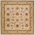 thumbnail image 1 of Mark&Day Wool Rugs, 4x4 Didsbury Traditional Khaki Square Area Rug, Brown White Beige Carpet for Living Room, Bedroom or Kitchen (4' Square), 1 of 3