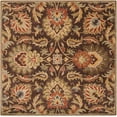 thumbnail image 1 of Mark&Day Wool Rugs, 4x4 Lyon Traditional Dark Brown Square Area Rug, Brown Beige Red Carpet for Living Room, Bedroom or Kitchen (4' Square), 1 of 4