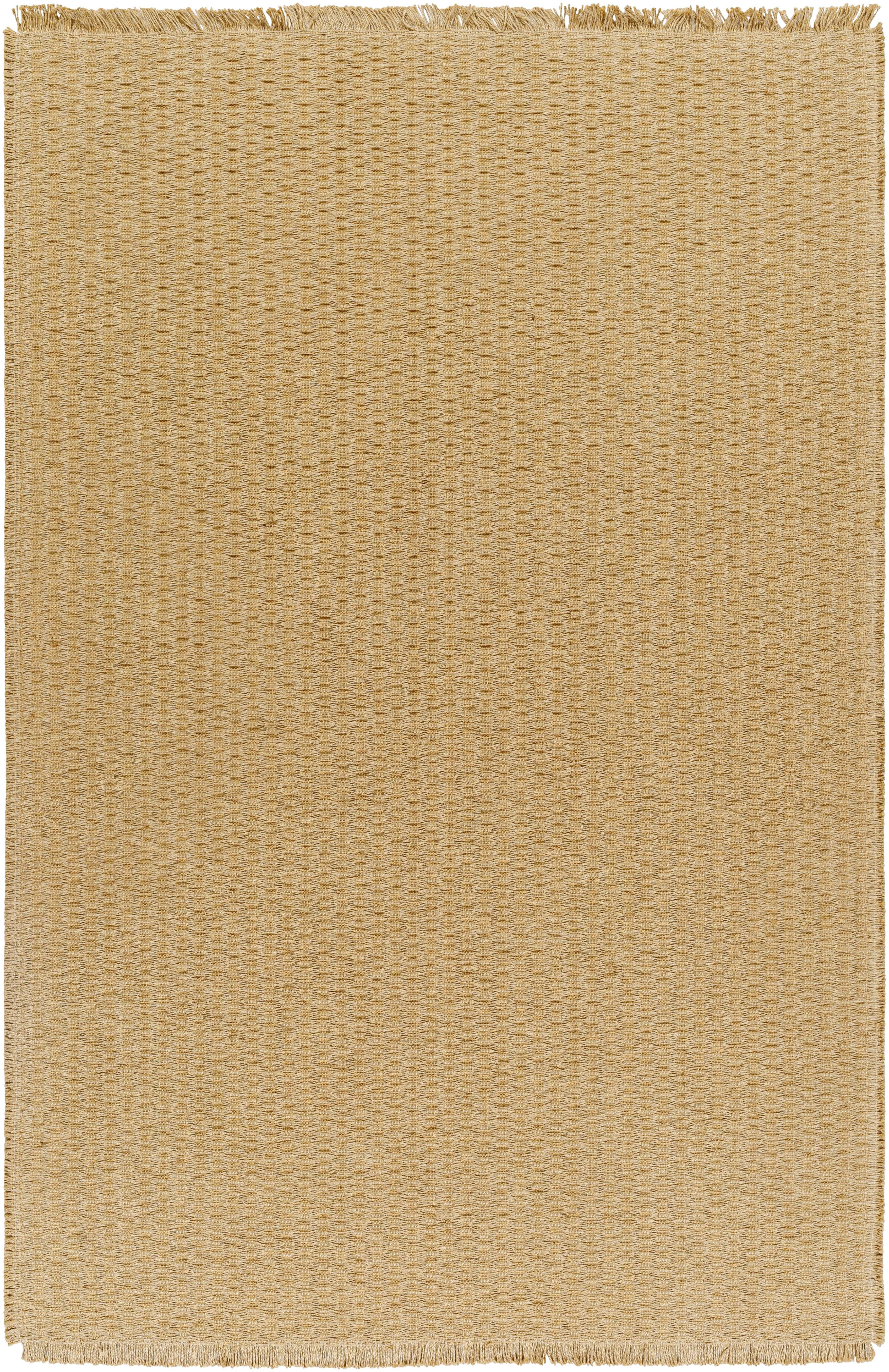 Camel Hand-knotted Wool Rectangular Area Rug 4' x 6'