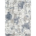 thumbnail image 1 of Mark&Day Area Rugs, 4x6 Ciel Modern Abstract Marble Shag Denim Area Rug, Blue Grey Ivory Marble Swirl Carpet for Living Room, Bedroom or Kitchen (3'11" x 5'7"), 1 of 8