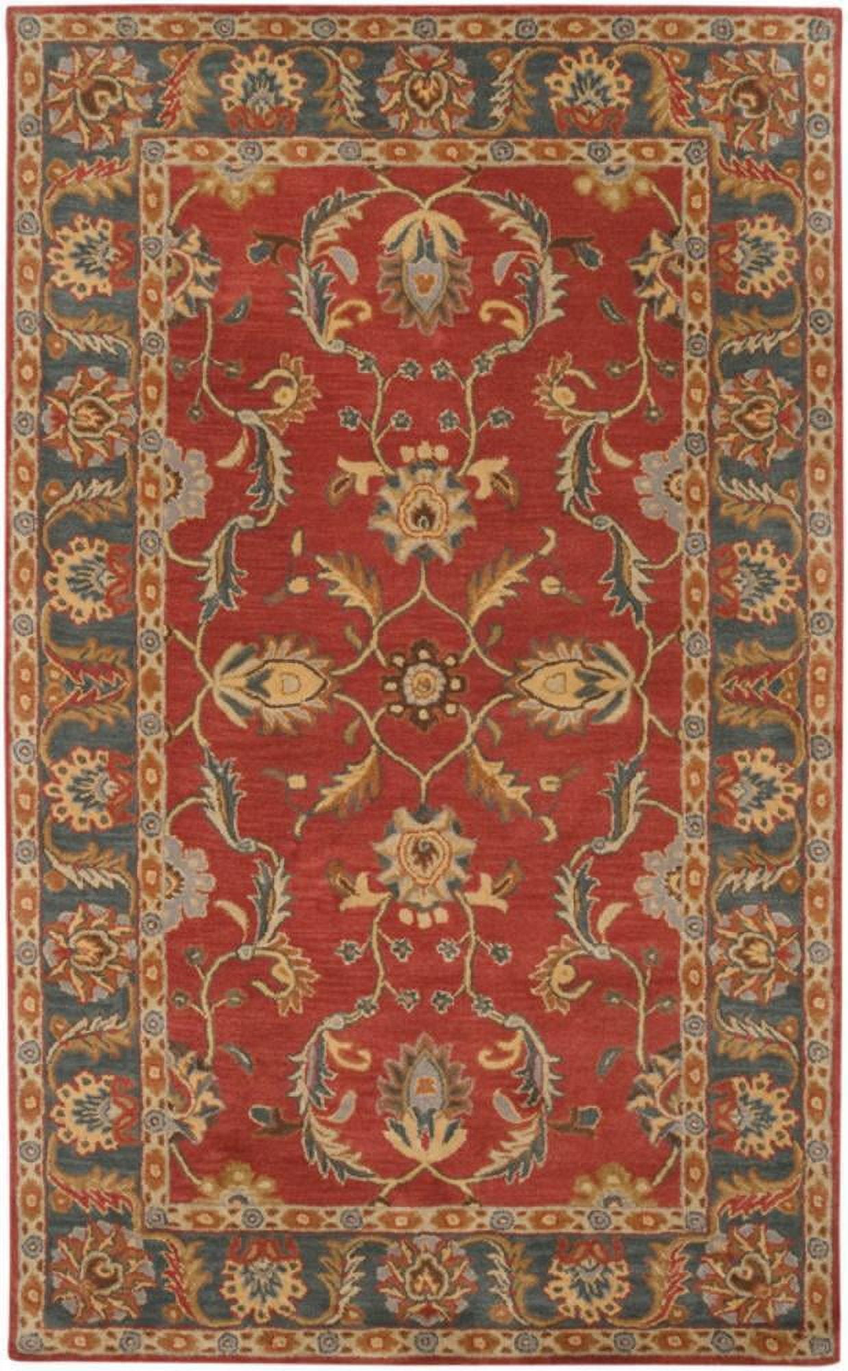 Daysland 4' x 6' Red Wool Handmade Tufted Area Rug