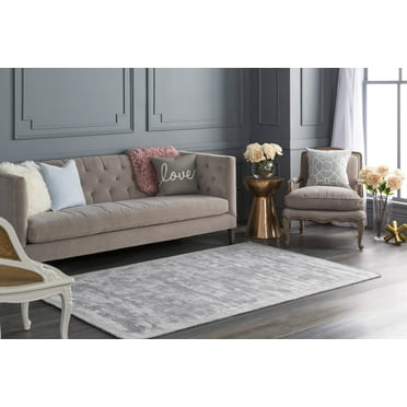 Mark&Day Area Rugs, 4x6 Les Lilas Modern Dark Gray Area Rug (4' x 6')
