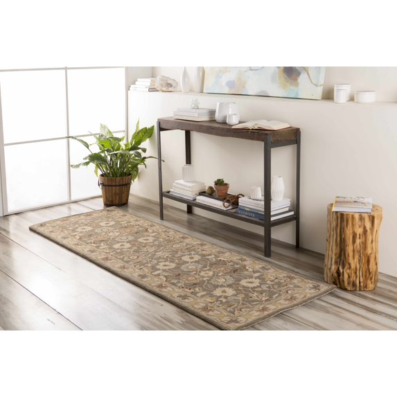 Mark&Day Wool Rugs, 4x6 Paris Traditional Khaki Area Rug, Brown White Beige Carpet for Living Room, Bedroom or Kitchen (4' x 6')